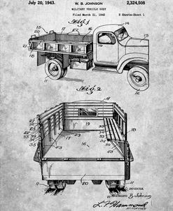 PP59-Slate Army Troops Transport Truck Patent Poster
