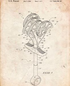 PP61-Vintage Parchment Omega Pacific Link Climbing Cam Patent Poster
