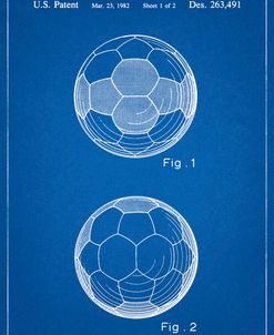 PP62-Blueprint Leather Soccer Ball Patent Poster