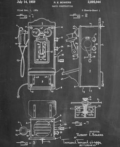 PP65-Chalkboard Wall Phone Patent Poster
