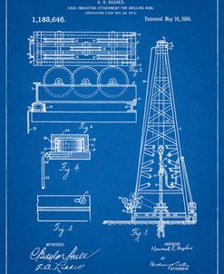 PP66-Blueprint Howard Hughes Oil Drilling Rig Patent Poster
