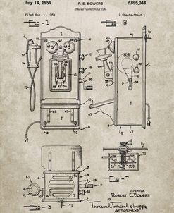 PP65-Sandstone Wall Phone Patent Poster