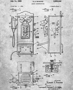 PP65-Slate Wall Phone Patent Poster