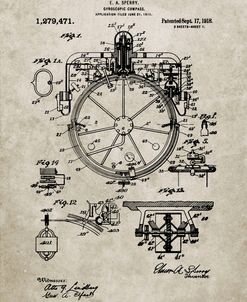 PP67-Sandstone Gyrocompass Patent Poster