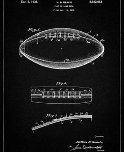 PP71-Vintage Black Football Game Ball Patent