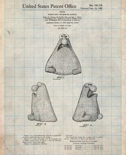 PP75-Antique Grid Parchment Wilkins Coffee (Wontkins) Muppet Patent Poster
