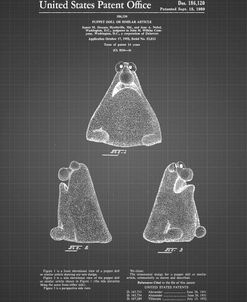 PP75-Black Grid Wilkins Coffee (Wontkins) Muppet Patent Poster