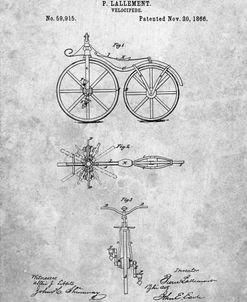 PP77-Slate First Bicycle 1866 Patent Poster