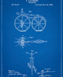 PP77-Blueprint First Bicycle 1866 Patent Poster