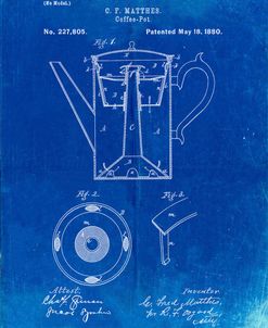 PP78-Faded Blueprint Coffee Percolator 1880 Patent Art
