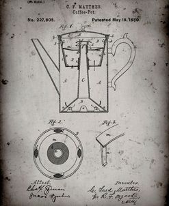 PP78-Faded Grey Coffee Percolator 1880 Patent Art