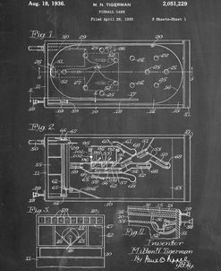 PP79-Chalkboard Pin Ball Machine Patent Poster