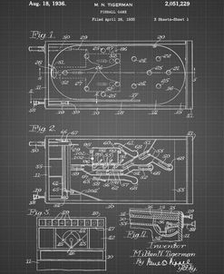 PP79-Black Grid Pin Ball Machine Patent Poster