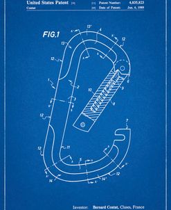 PP83-Blueprint Oval Carabiner Patent Poster