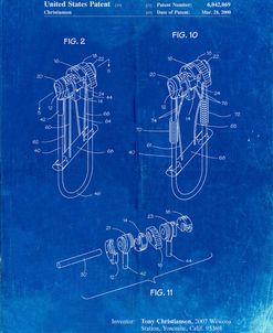 PP81-Faded Blueprint Rock Climbing Camalot Patent Poster