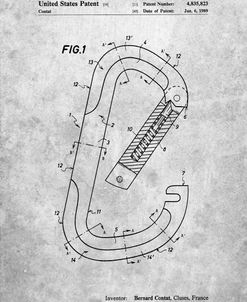 PP83-Slate Oval Carabiner Patent Poster