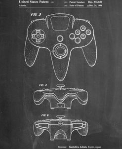 PP86-Chalkboard Nintendo 64 Controller Patent Poster