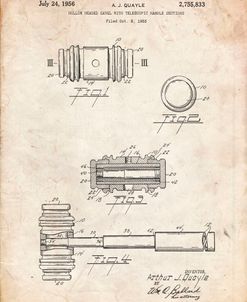 PP85-Vintage Parchment Gavel 1953 Patent Poster