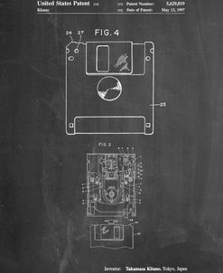 PP87-Chalkboard 3 1/2 Inch Floppy Disk Patent Poster