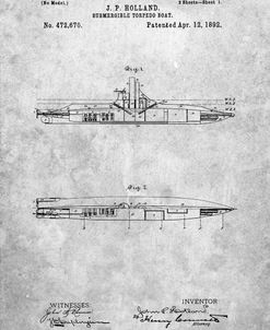 PP91-Slate Holland Submarine Patent Poster