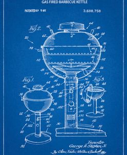 PP206-Blueprint Webber Gas Grill 1972 Patent Poster