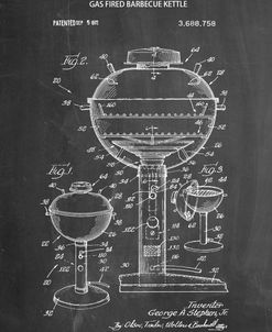 PP206-Chalkboard Webber Gas Grill 1972 Patent Poster