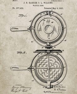 PP209-Sandstone Waffle Iron Patent Poster