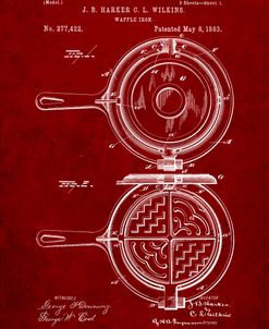 PP209-Burgundy Waffle Iron Patent Poster