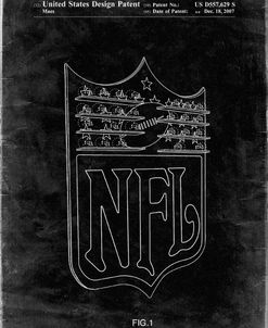 PP217-Black Grunge NFL Display Patent Poster