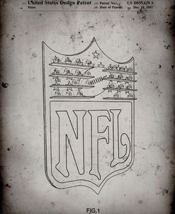 PP217-Faded Grey NFL Display Patent Poster