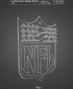 PP217-Black Grid NFL Display Patent Poster