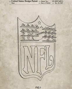 PP217-Sandstone NFL Display Patent Poster