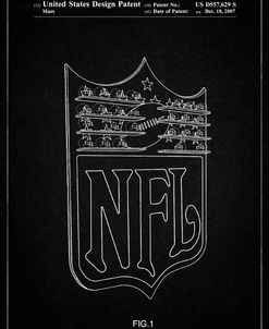 PP217-Vintage Black NFL Display Patent Poster