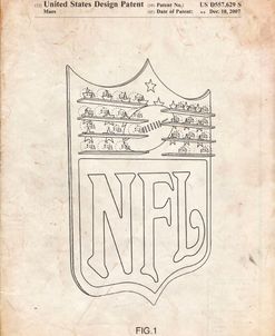 PP217-Vintage Parchment NFL Display Patent Poster