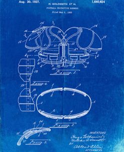 PP219-Faded Blueprint Football Shoulder Pads 1925 Patent Poster