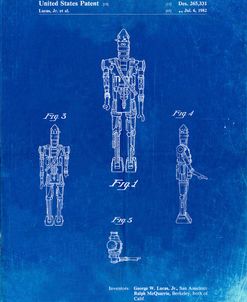 PP223-Faded Blueprint Star Wars IG-88 Patent Poster