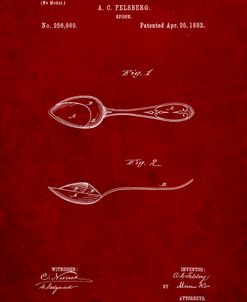 PP236-Burgundy Training Spoon Patent Poster