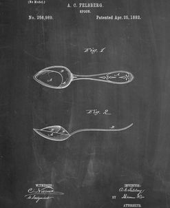 PP236-Chalkboard Training Spoon Patent Poster