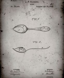 PP236-Faded Grey Training Spoon Patent Poster