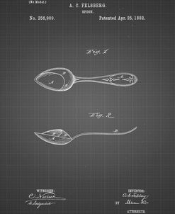 PP236-Black Grid Training Spoon Patent Poster