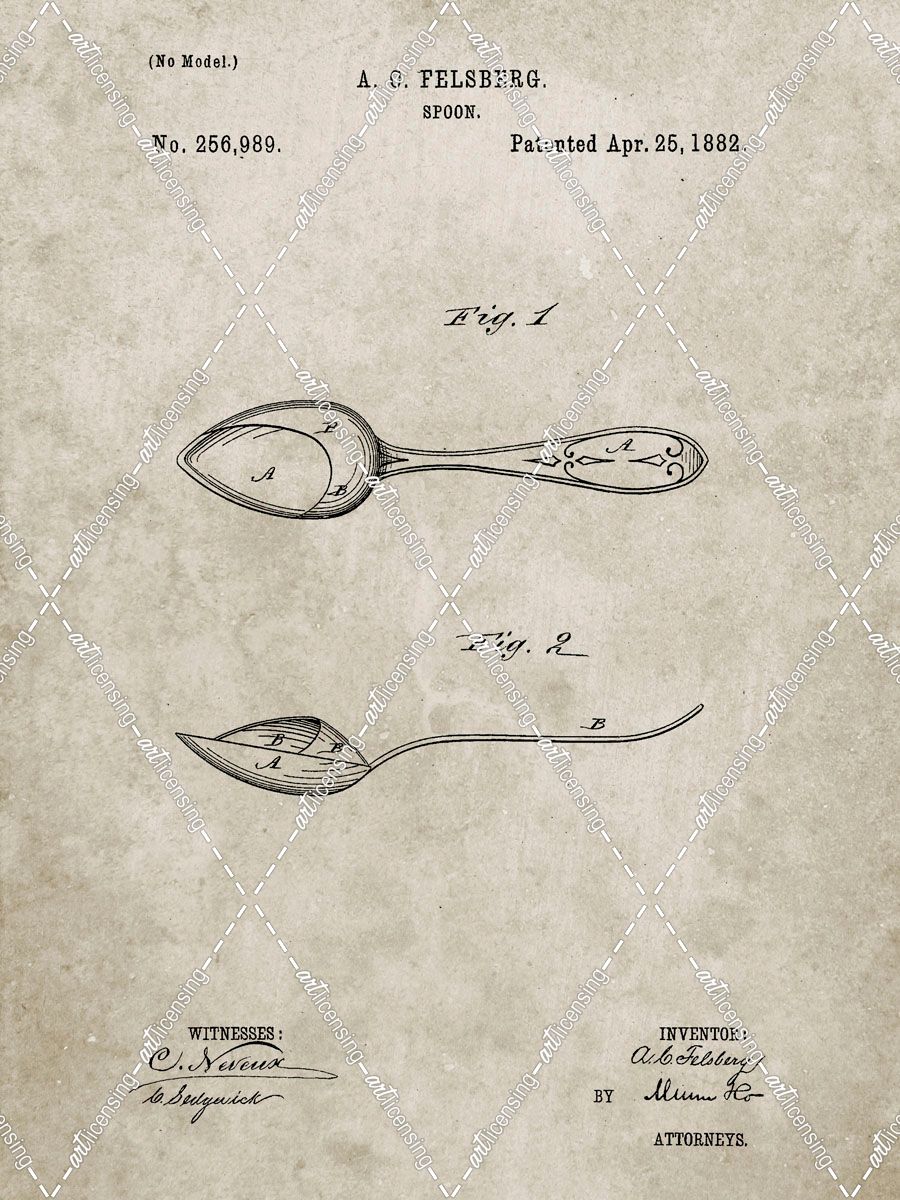 PP236-Sandstone Training Spoon Patent Poster