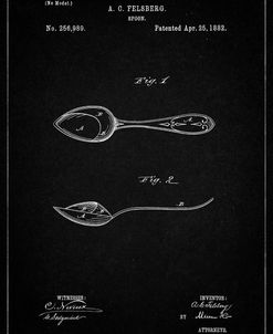PP236-Vintage Black Training Spoon Patent Poster
