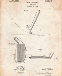 PP240-Vintage Parchment Golf Wedge 1923 Patent Poster