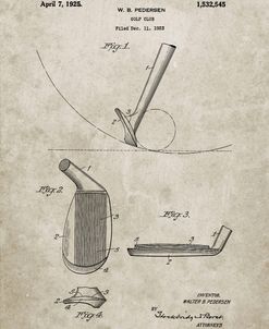 PP240-Sandstone Golf Wedge 1923 Patent Poster