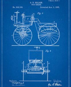 PP243-Blueprint Motor Buggy 1895 Patent Print