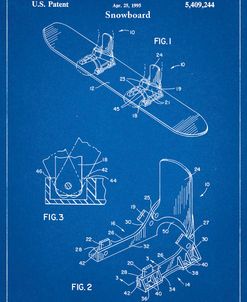 PP246-Blueprint Burton Baseless Binding 1995 Snowboard Patent Poster