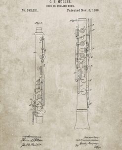 PP247-Sandstone Oboe Patent Poster