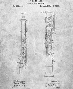 PP247-Slate Oboe Patent Poster