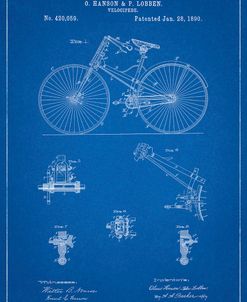 PP248-Blueprint Bicycle 1890 Patent Poster