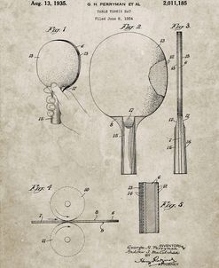 PP250-Sandstone Ping Pong Paddle Patent Poster